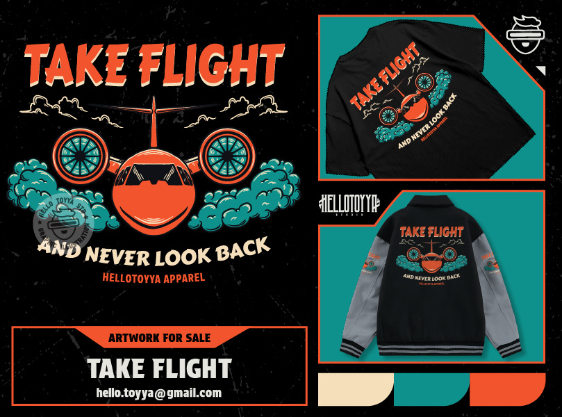 (DESIGN FOR SALE) Illustration of Plane and Smoke in The Sky airplane artwork for sale branding clothing clothing brand customartwork design designforsale graphic design illustration logo print tshirt tshirt design vintage illlustration