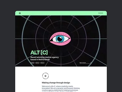 Alt[C] Framer Agency Template agency clean framer no code portfolio template ui ui8 web design