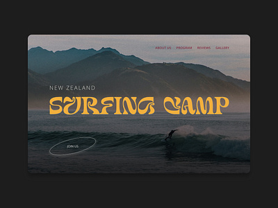Surfing Camp | Landing Page landing landingpage surfing travel ui webdesign website