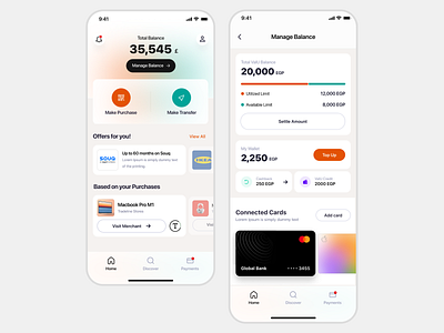 Finance App Design - Made by Design Beats balance cards finiance fintech loan ui ux valu wallet