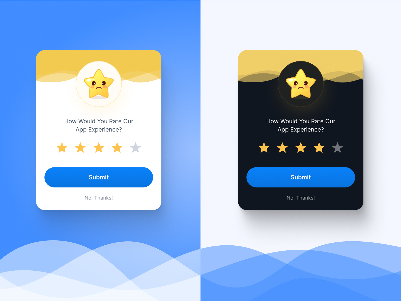 Rating Dialog UI by F.I Suhan on Dribbble