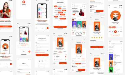 Ebook and Audio Book App UI Design | UIUX | Figma Design android app app design app developer app ui audio book app design ebook app ebook app ui figma hire ui ux designer insigghtlanccer ios ui ui design uiux user experience user interface ux ux design