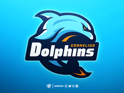Cornelius Dolphins Logo brand deep dolphins drcrack fish logo mascot ocean sports