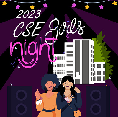 JU CSE Girls Night 2023 graphic design