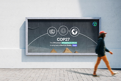 COP27 banner design for WheelCoin web3 blockchain green mobility banner banner design blockchain brand design branding cop design graphic design green mobility infographic minimal mobility post post design poster poster design social media sustainability web3