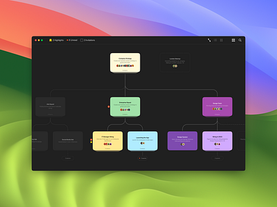 Graph app dark graph hierarchy macos native tree ui