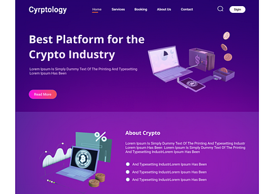 Crypto Currency Website Landing Page Design bitcoin crypto crypto currency currency design landing page ui ui design ux ux design uxui web design website