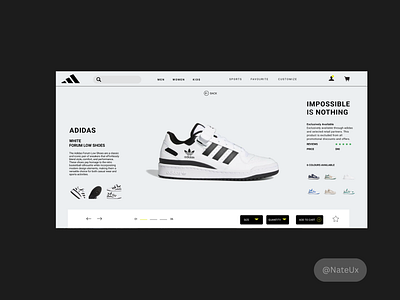 Adidas - E-Commerce Product Showcase design product showcase ui