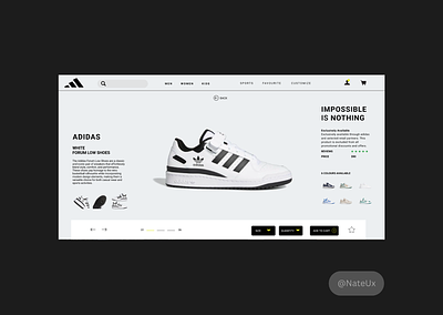 Adidas - E-Commerce Product Showcase design product showcase ui