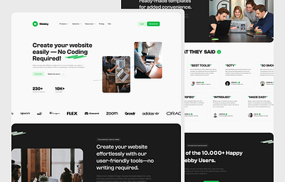 Webby - Landing Page 🚀 figma high fidelity landing page typography ui web design