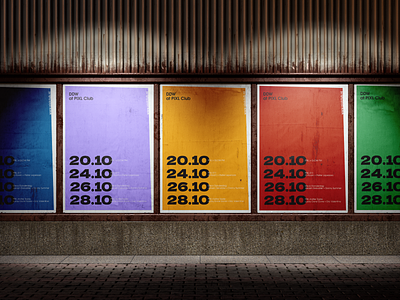 Posters for the event branded branding color concept date design fest graphic design music play poster print typography visual identity