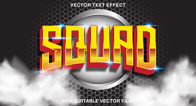 Squad 3d editable text style Template 3d 3d text effect branding design fight fighter fog background font effect freedom graphic design illustration squad squad effect squad font squad text team team power vector vector text vector text mockup