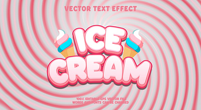 Ice Cream 3d editable text style Template 3d 3d text effect cookie font cookies cream creamy background design font effect food graphic design healthy food ice ice cream text ice cream vector illustration kids food kids text vector vector text vector text mockup