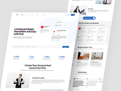 Find - Job Finder Official Website branding graphic design job ui ui design uiux ux
