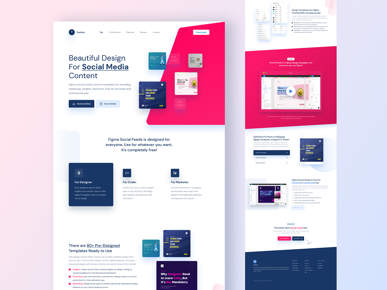 Social Media Content - Landing page by Shagor haque on Dribbble