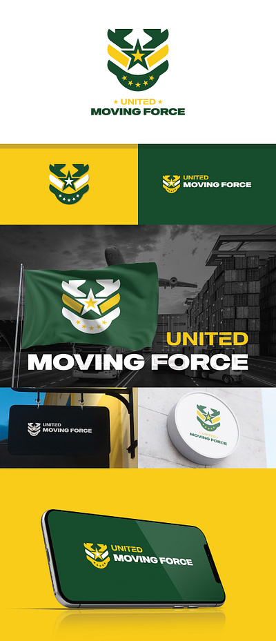 United Moving Force animation best bold branding classic clean creative graphic design logo minimal morden simple strong unique