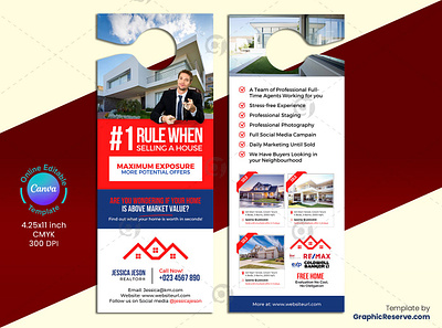 Selling A House Real Estate Door Hanger Canva Template canva canva door hanger design door hanger door hanger canva template home for sale house for rent house for sell just sold door hanger listed house for sell property sell door hanger real estate canva door hanger real estate door hanger renovation door hanger