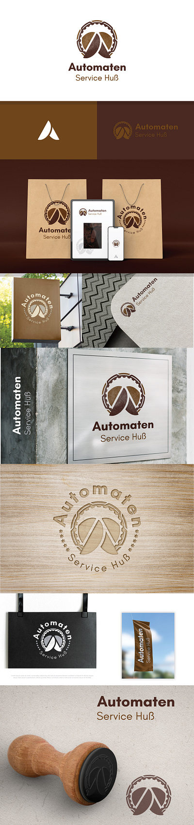 Automaten Service Huß best bold branding classic clean creative graphic design logo minimal morden simple strong ui unique