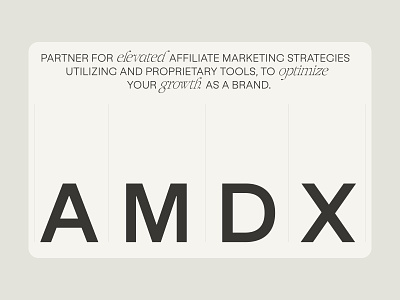 AMDX affiliate marketing agency elevate elevated grid growth lines strategy ui ui design web design