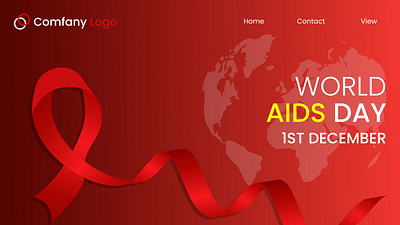 Landing Page World AIDS Day 1st december aids day branding design graphic design home illustration landing page lightroom presets vector