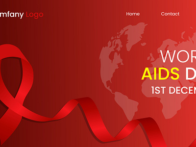 Landing Page World AIDS Day 1st december aids day branding design graphic design home illustration landing page lightroom presets vector