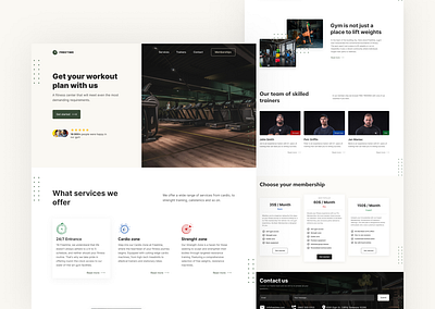 Fitness Landing page figma design graphic design landing page ui ux web design webpage website