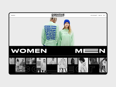 Сreative Spot design digital e commerce fashion typography ui ux webdesign website
