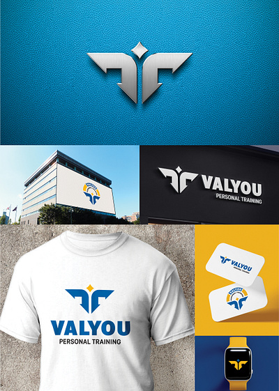 valyou Personal Training best bold branding classic clean creative graphic design logo minimal simple strong ui unique