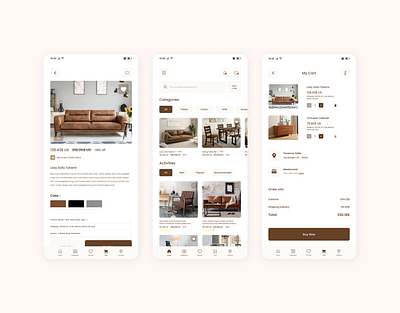 Furniture App Design - CASA app design e commerce figma ui ux