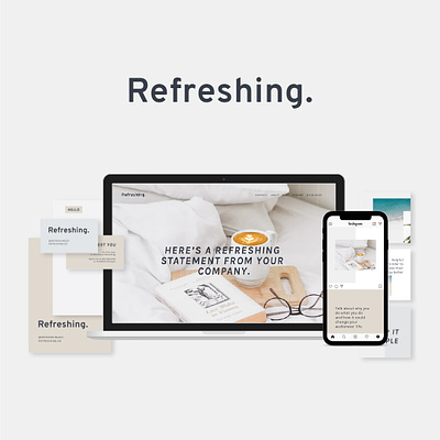 Customizable brand identity product line - product examples brand identity branding customizable brand digital product mock up print collateral social templates web design