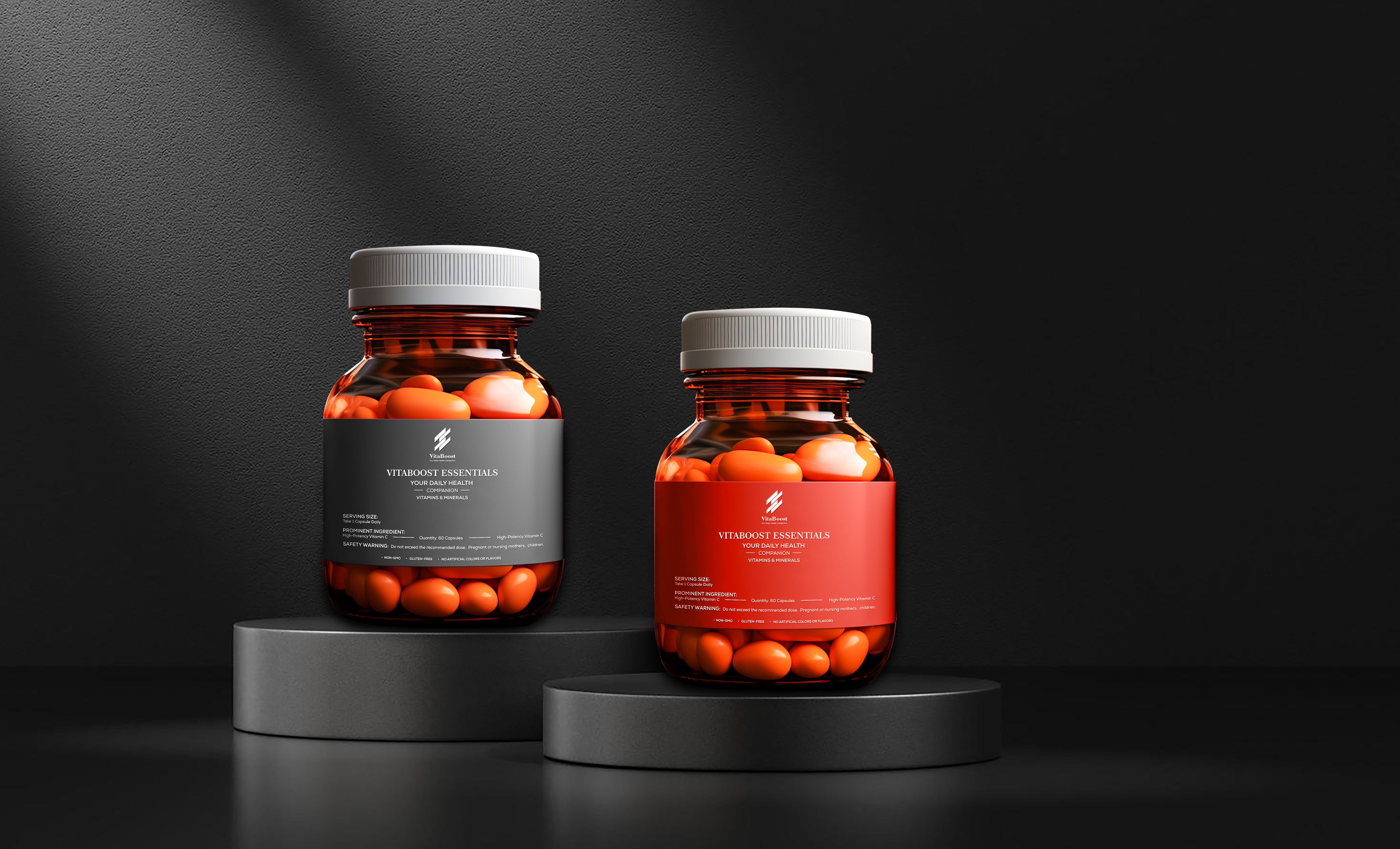 Vitamin Packaging bottle design branding graphic design label design labels logo medical label design medical packaging minimalist packaging design packging pouch design pouch label supplement supplement design supplement label design visual identity vitamin vitamine packaging