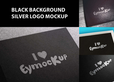 Black Background Silver Logo Mockup download mock up download mockup logo mockup mockup mockups psd psd mockup