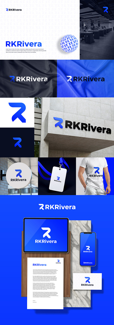 RK Rivera best bold branding classic clean creative graphic design logo minimal simple strong ui unique