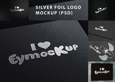 Silver Foil Logo Mockup (PSD) download mock up download mockup logo mockup mockup mockups psd psd mockup