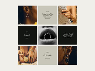 Jewelry Brand Instagram Feed Design | Templates branding design graphic design logo typography