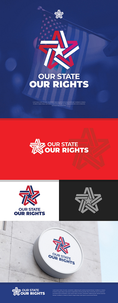 Our State, Our Rights bold branding classic clean creative graphic design logo minimal simple strong ui unique