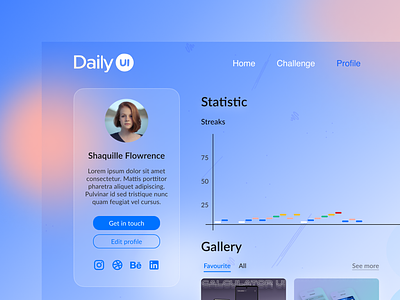 Daily UI - User Profile dailyui profile ui uiux user profile user profile ui web design