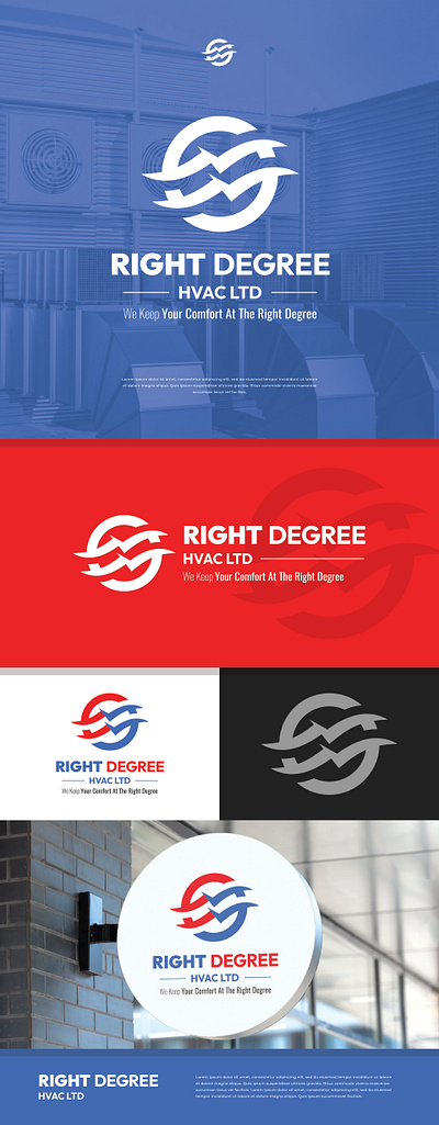 Right Degree Hvac Ltd best bold branding classic clean creative graphic design logo minimal morden simple strong ui unique