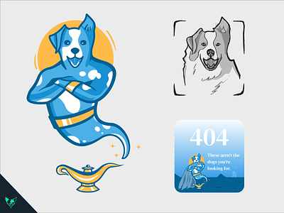 Mascot logo for a website branding graphic design logo ui