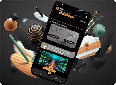 Telecom mobile App. animation ui ux design