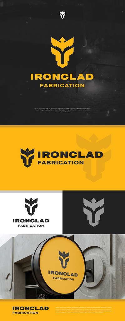 Ironclad Fabrication best bold branding classic clean creative graphic design logo minimal morden simple strong ui unique