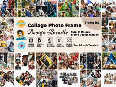 Collage Photo Frame Design frame template