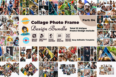 Collage Photo Frame Design frame template