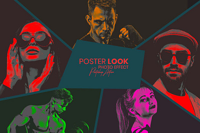 Poster Look Photoshop Actions poster art drawing