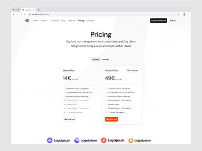 Pricing Page · Koala UI branding button clean design figma graphic design illustration landing light light mode logo naztek naztekui pricing pricing page ui