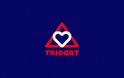 Trieart - Blood Donation Center blood blood donation blue branding catalogue design donation graphic design heart logo logo design red triangle trieart