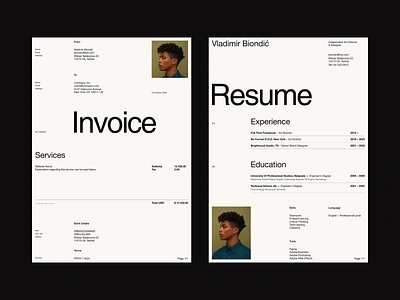 Personal Records clean design grid layout minimal portfolio swiss typography