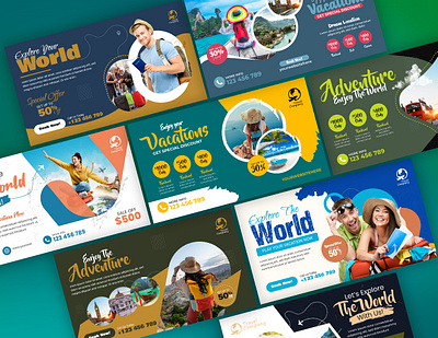 Travel Banner Design banner design social media travel travel banner webbanner