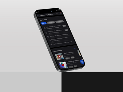 My Priorities - Task Board b2b dark mode dashboard floating menu healthcare healthcare dashboard healthcare professional iphone pro light mode minimal design mobile app my priorities my tasks priorities product design sass task taskboard todolist trending