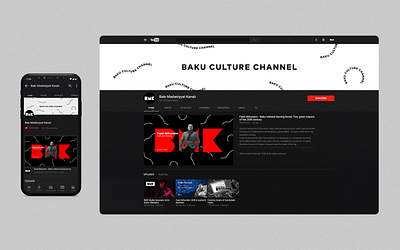 Baku Culture Channel - Bakı Mədəniyyət Kanalı - BMK baku culture channel bmk branding design graphic design logo logo design mockup social media template ui youtube